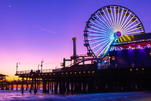 View of the Pier into Santa Monica Bay